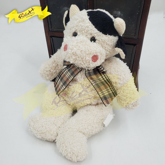 米白色可愛公仔牛牛 (28cm)