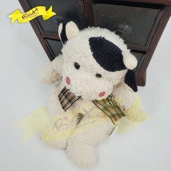米白色可愛公仔牛牛 (28cm)