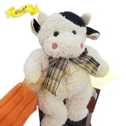 米白色可愛公仔牛牛 (28cm)