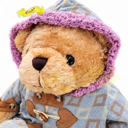 熊公仔Teddy Bear 淺啡連絲絨冷外套 (63cm)