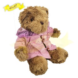 熊公仔Teddy Bear 深啡連絲絨冷外套 (43cm)