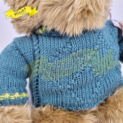 傳統熊公仔Teddy Bear 啡色- 連冷衫 (43cm) 