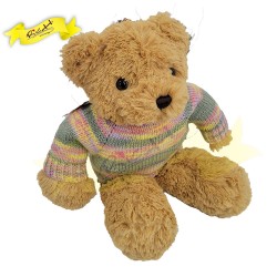 傳統熊公仔Teddy Bear 啡色- 連冷衫 (43cm) 