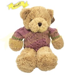 傳統熊公仔Teddy Bear 啡色- 連冷衫 (43cm) 
