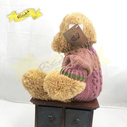 傳統熊公仔Teddy Bear 啡色- 連冷衫 (43cm) 