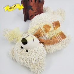 熊公仔Teddy Bear 米白色連絲絨冷心心頸巾 (45cm)