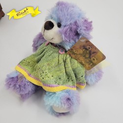 紮染彩熊 - 薰衣草紫/藍色連絲絨冷冷裙 (25cm)
