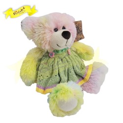 扎染彩熊- 糖果彩虹 - 連絲絨冷裙 25cm