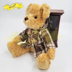 熊公仔Teddy Bear 淺啡色連外褸 (28cm)