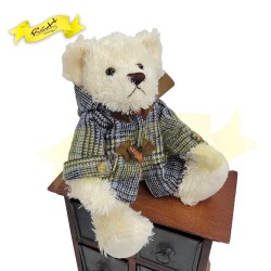 熊公仔Teddy Bear 白色連外褸 (23cm)