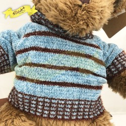 傳統熊公仔Teddy Bear 啡色連冷衫 (43cm)