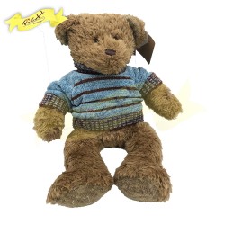 傳統熊公仔Teddy Bear 啡色連冷衫 (43cm)