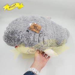 公仔攬枕抱枕/靠墊(2種變身Cushion) - 灰色鯊魚 (45cm x 37cm)
