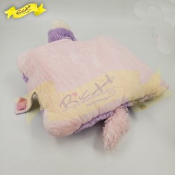公仔攬枕抱枕/靠墊(2種變身Cushion) - 粉紫色獨角獸   (45cm x 37cm)