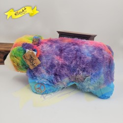 公仔攬枕抱枕/靠墊(2種變身Cushion) - 和平標誌彩熊 (45cm x 37cm)