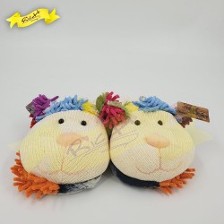 可愛動物拖鞋 28cm - 彩色拼布羊