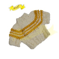 針織冷衫加細碼(XS) - 白/黃色 (8cm X 8cm)