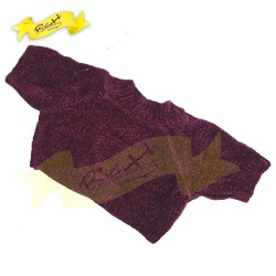 針織絲絨冷冷衫中碼(M) - 棗紅色 (19cm X 14cm)